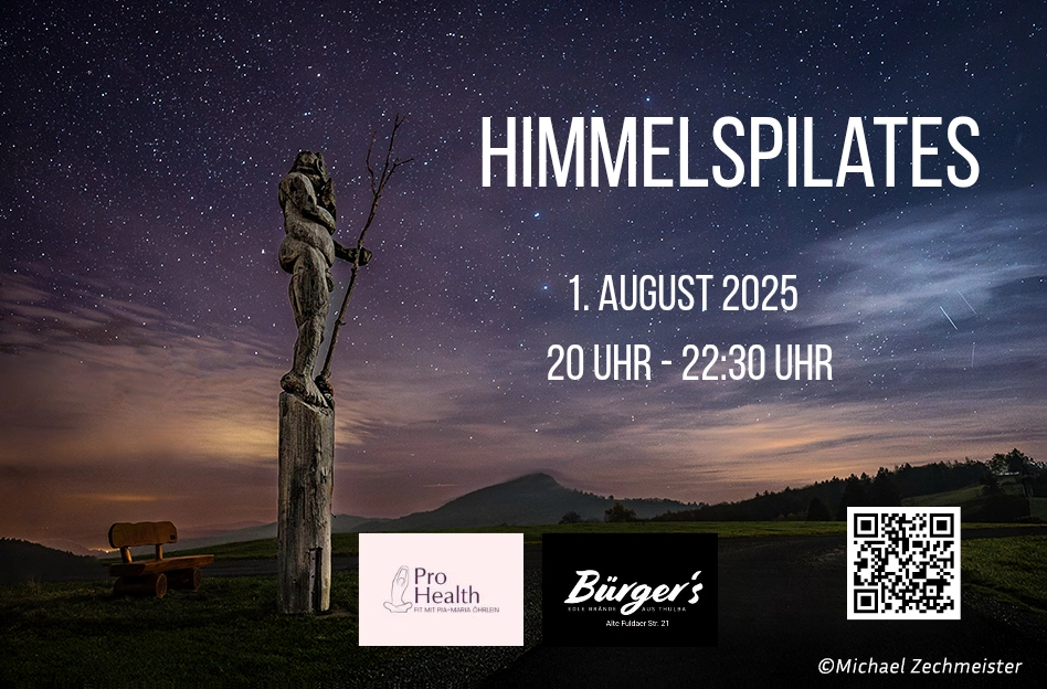 PIlates unter dem Sternenhimmel Sternenparkwochen Rhön Brennerei Bürger